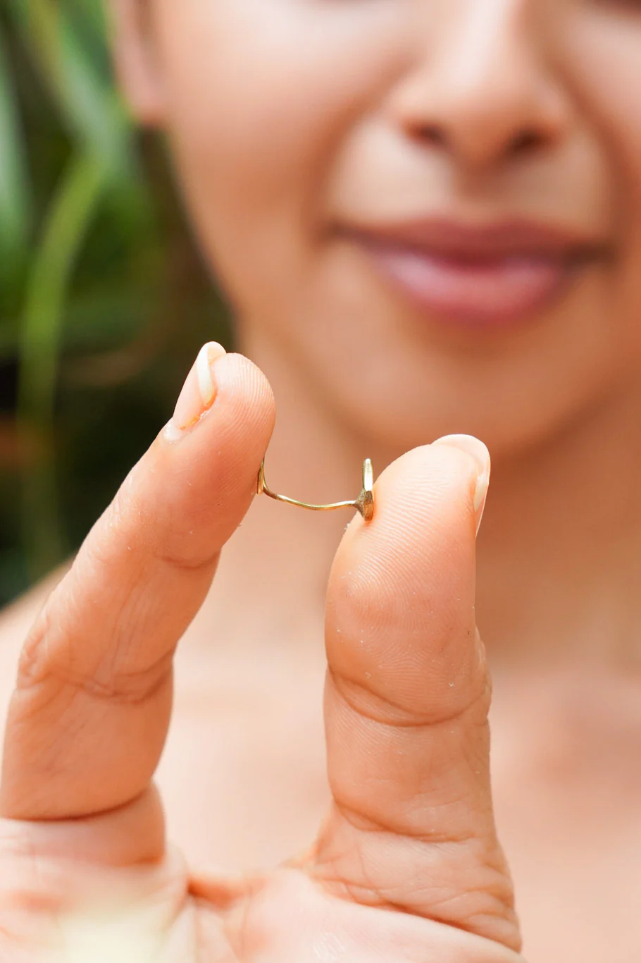 Chaand brass pierced nose pin - Image 3