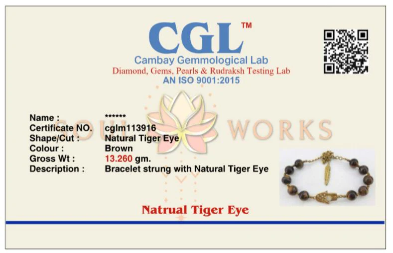 Tiger eye hamsa healing bracelet - Image 7