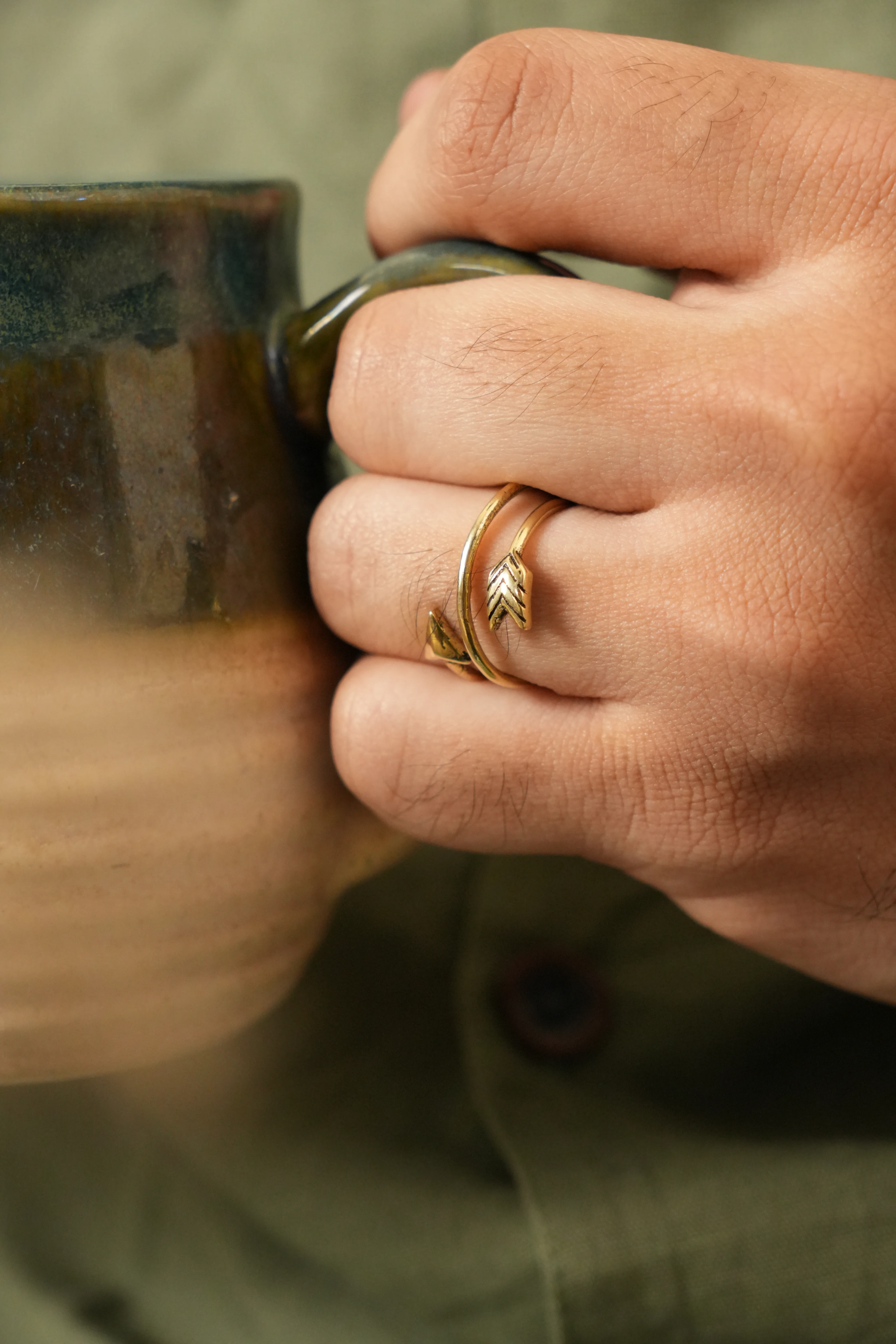 Arjuna- Adjustable brass ring for men