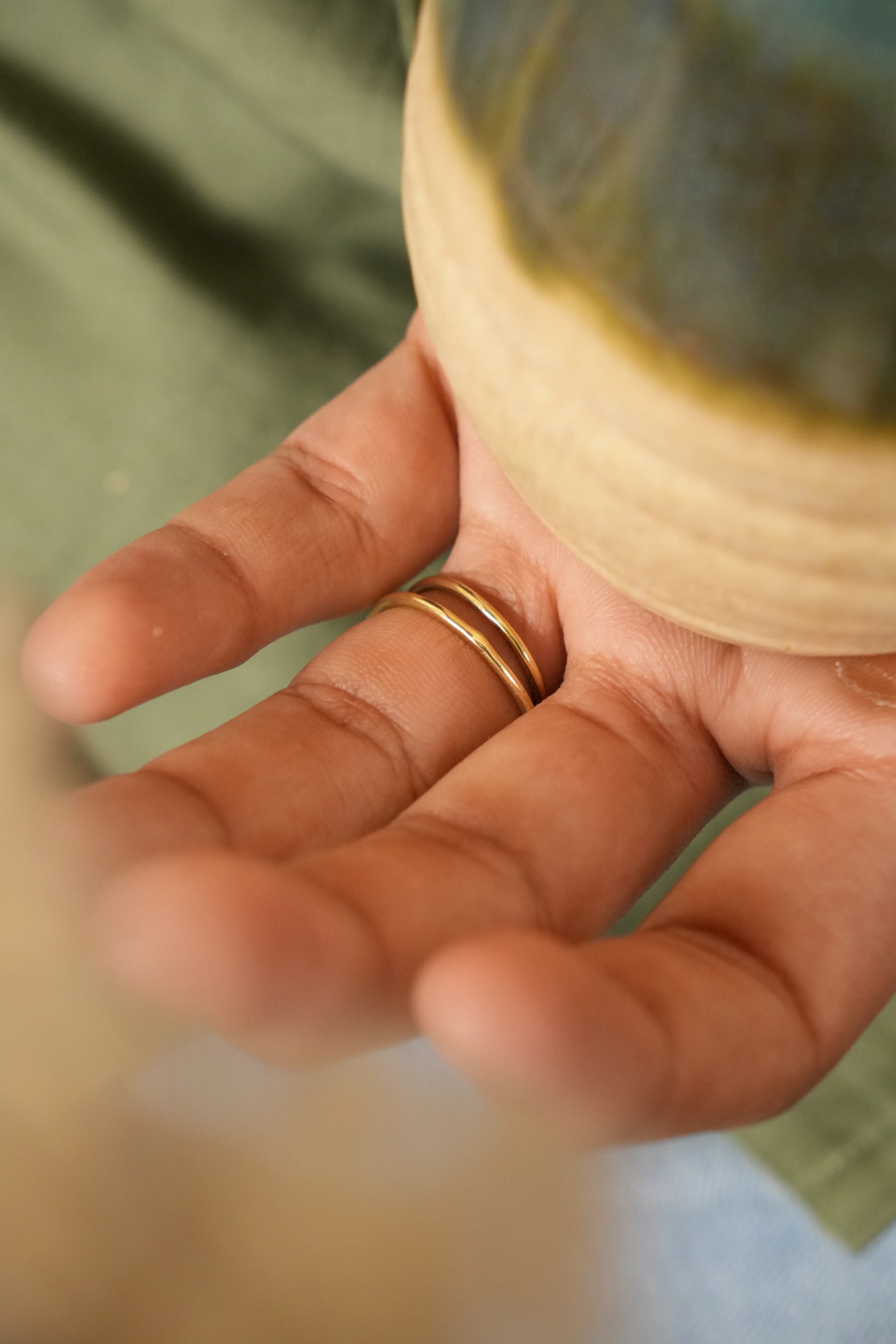Arjuna- Adjustable brass ring for men - Image 3