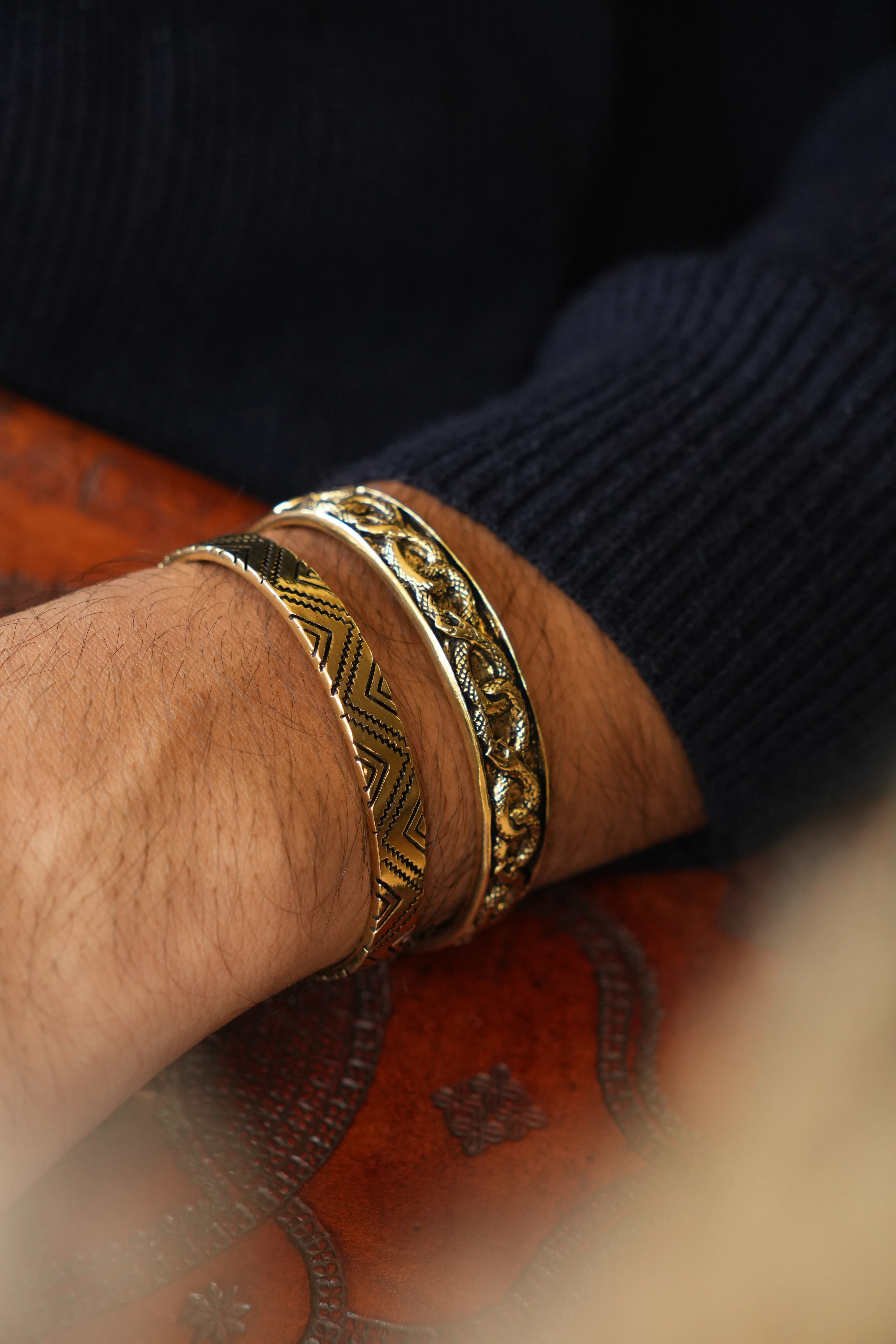 Set of 2 stackable kadhas- Men's jewellery