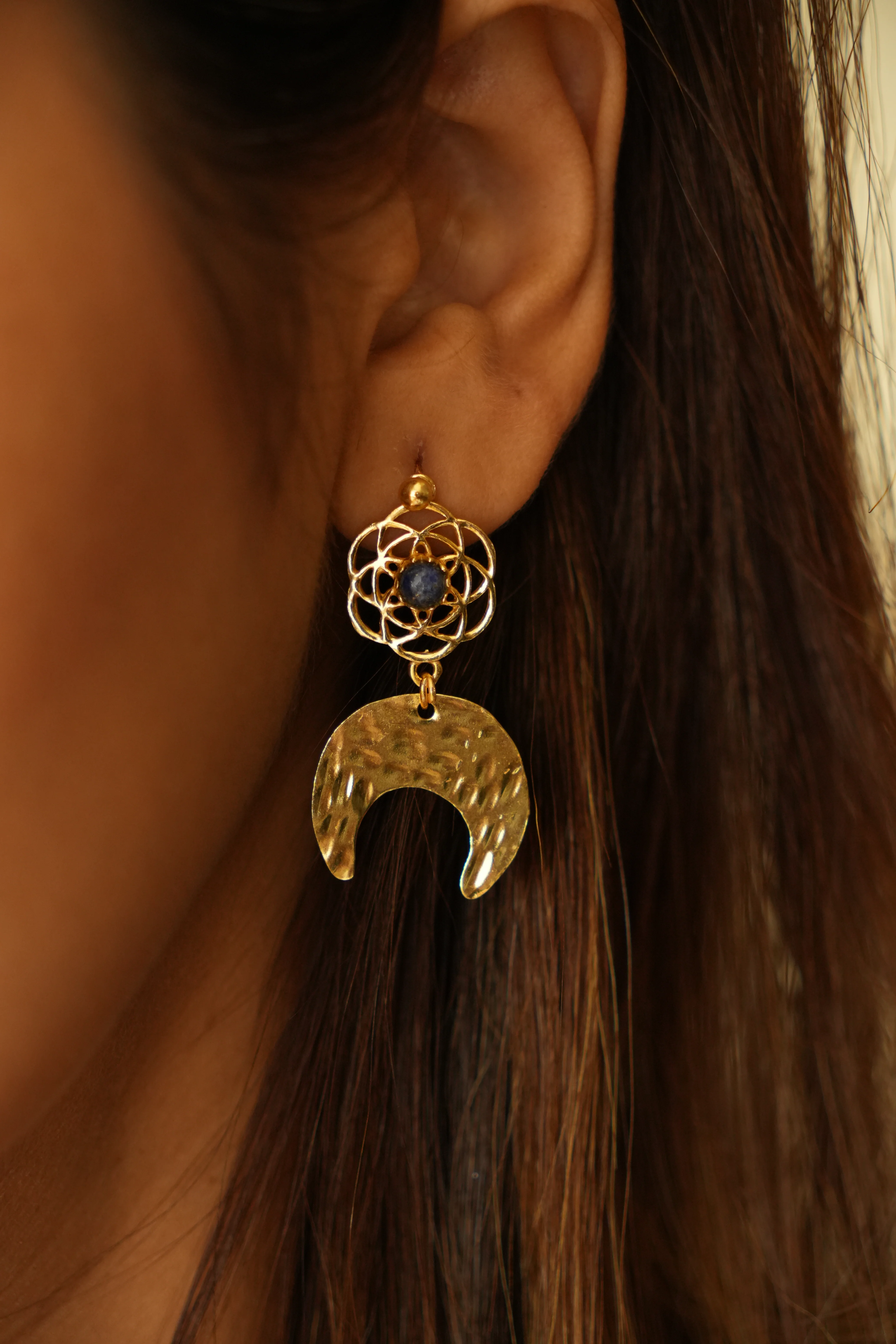 Celestial Lapis stud earrings