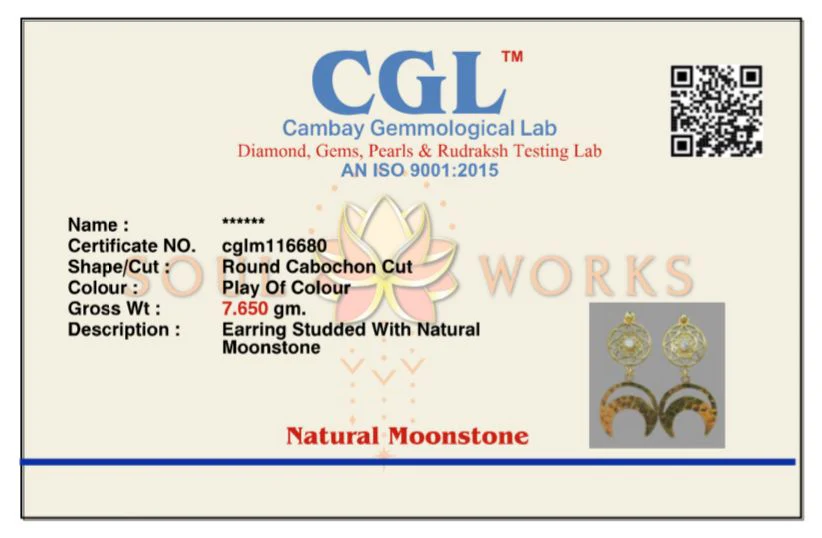 Celestine brass earrings - Image 6
