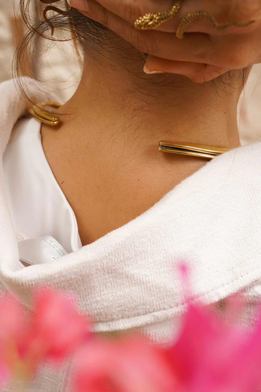 Crown of labradorite brass necklace - Image 5
