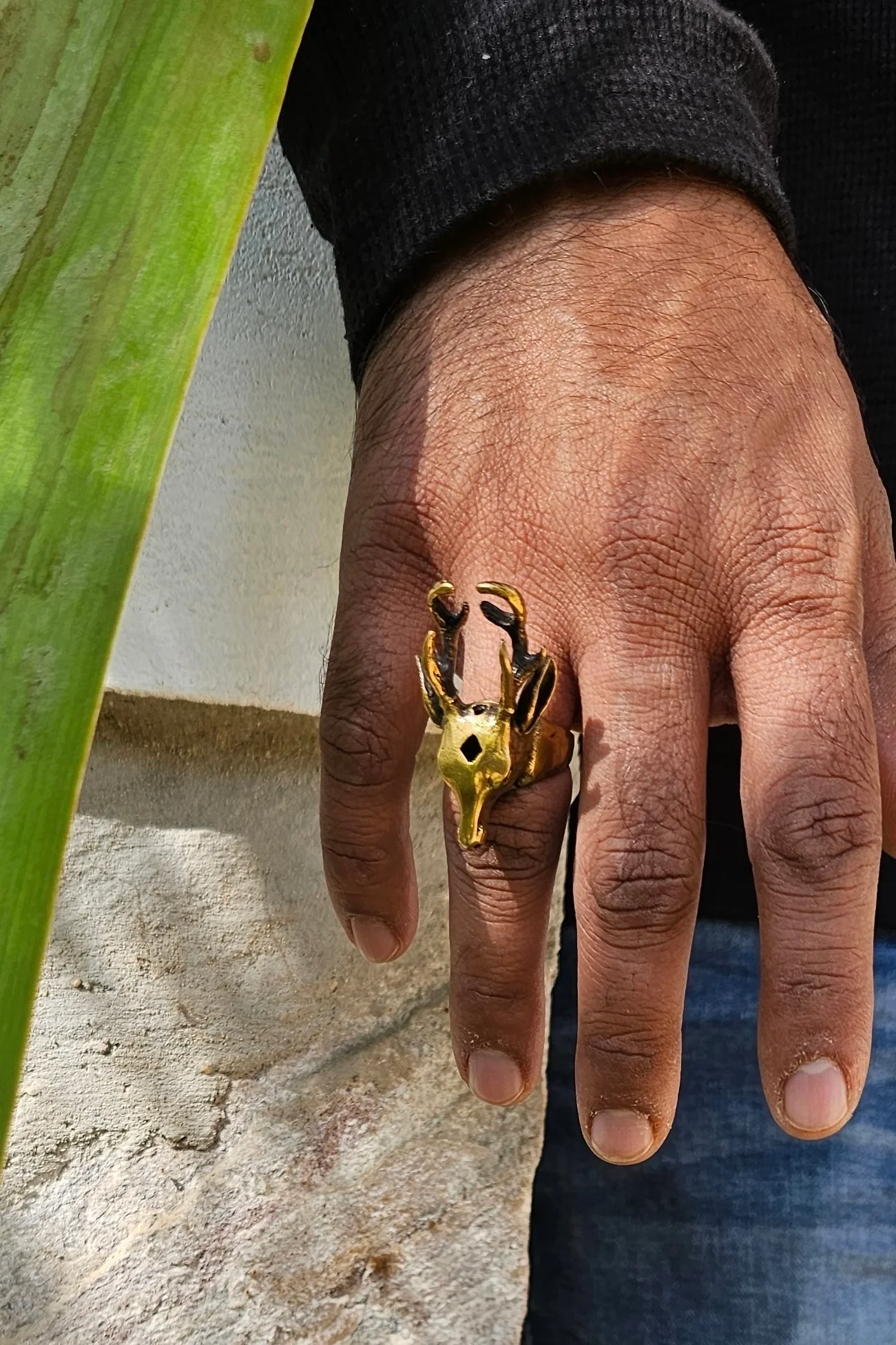 Deer adjustable ring men’s collection - Image 2