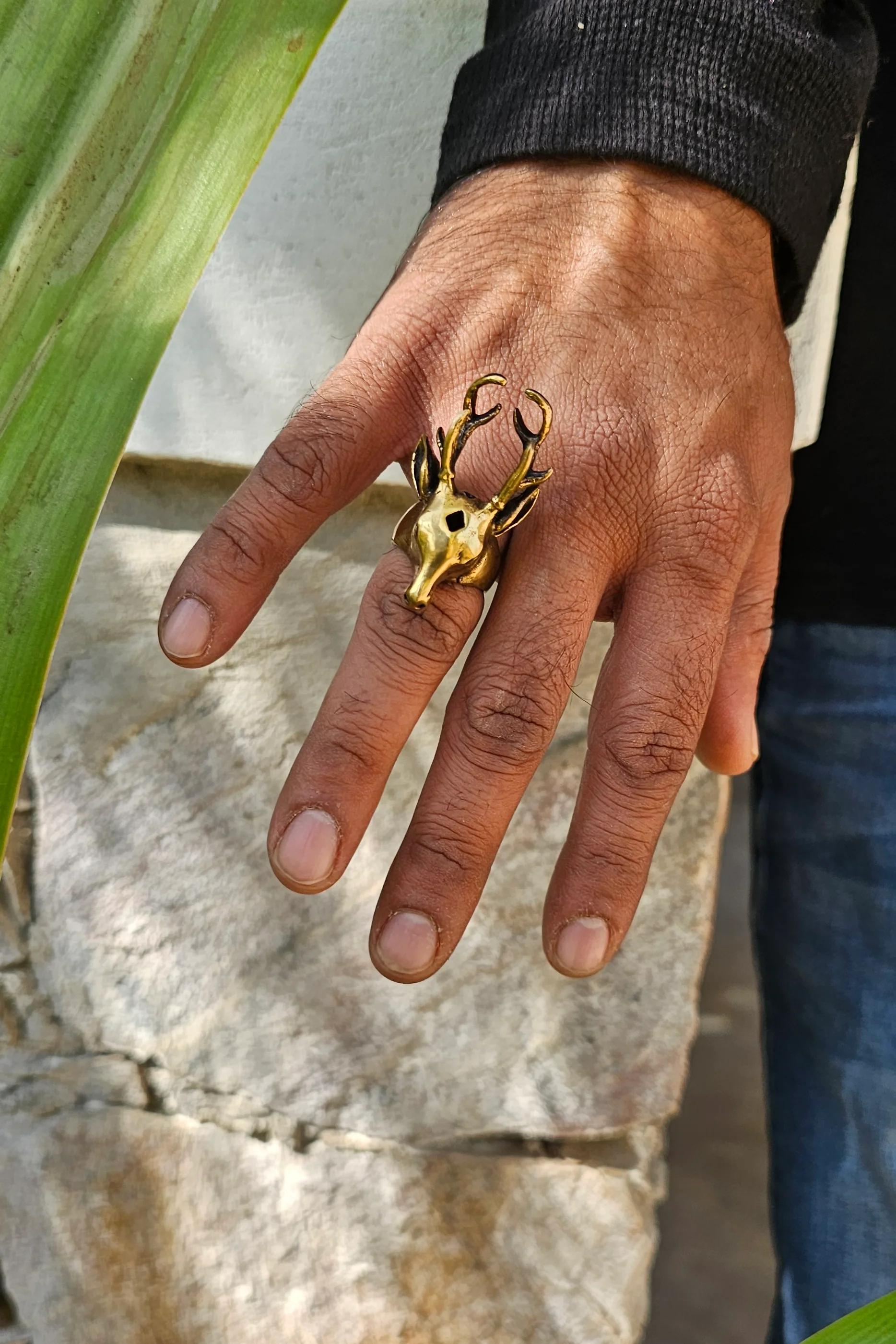 Deer adjustable ring men’s collection - Image 3