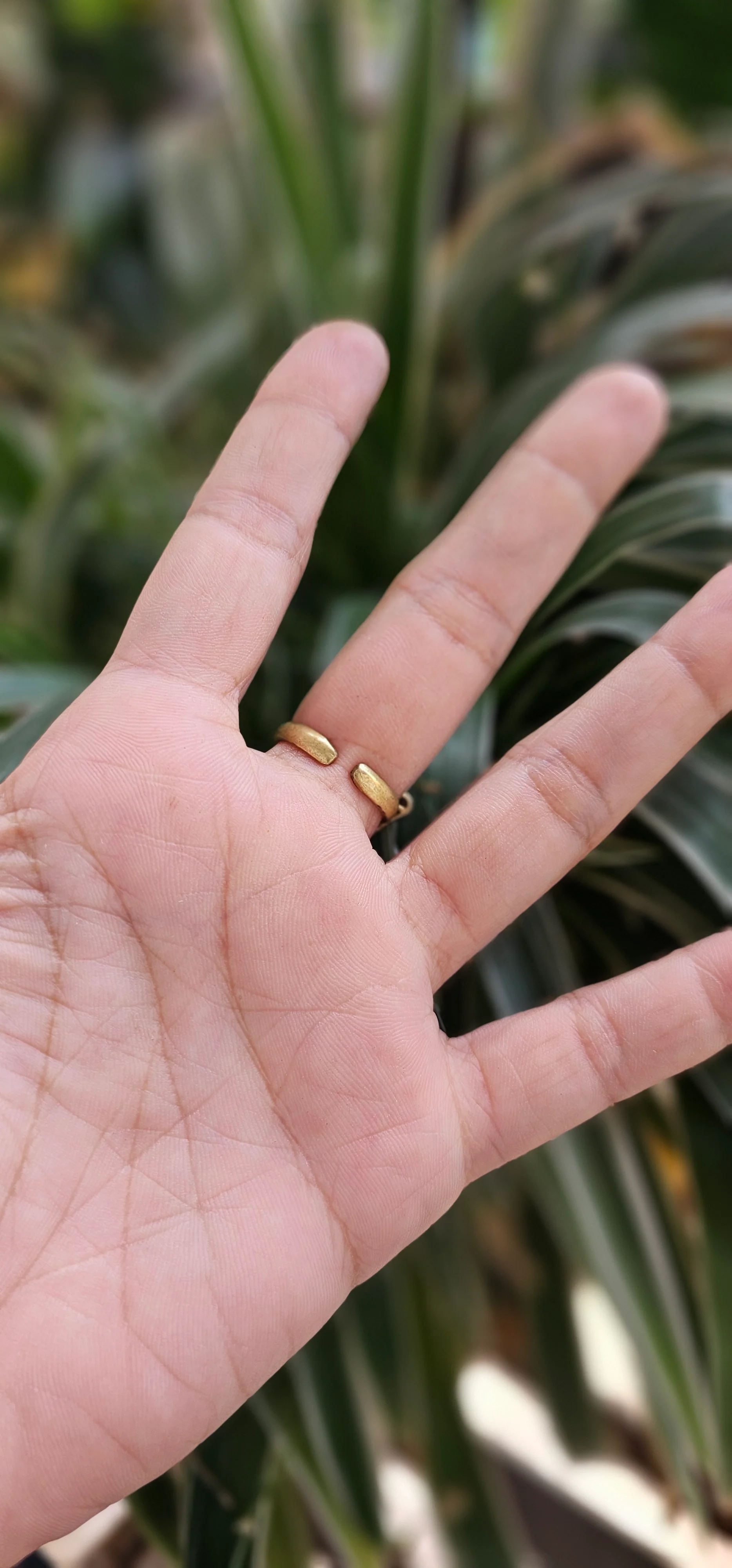 Hamsa brass ring. Adjustable. Size 5-7 - Image 4