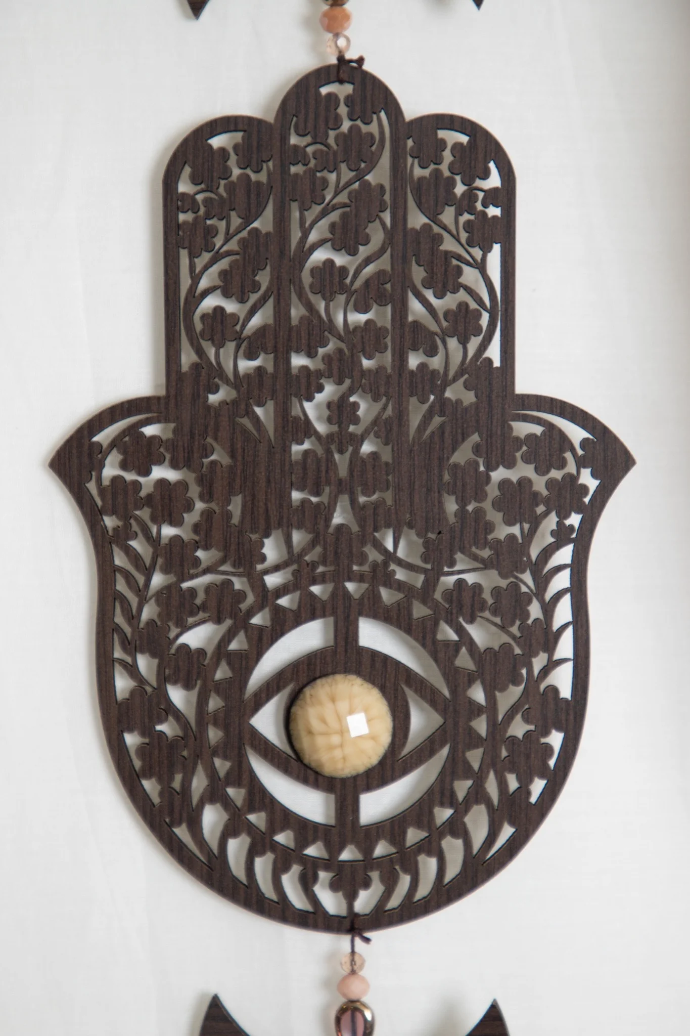 Hamsa wooden tassel hanging. - Image 5