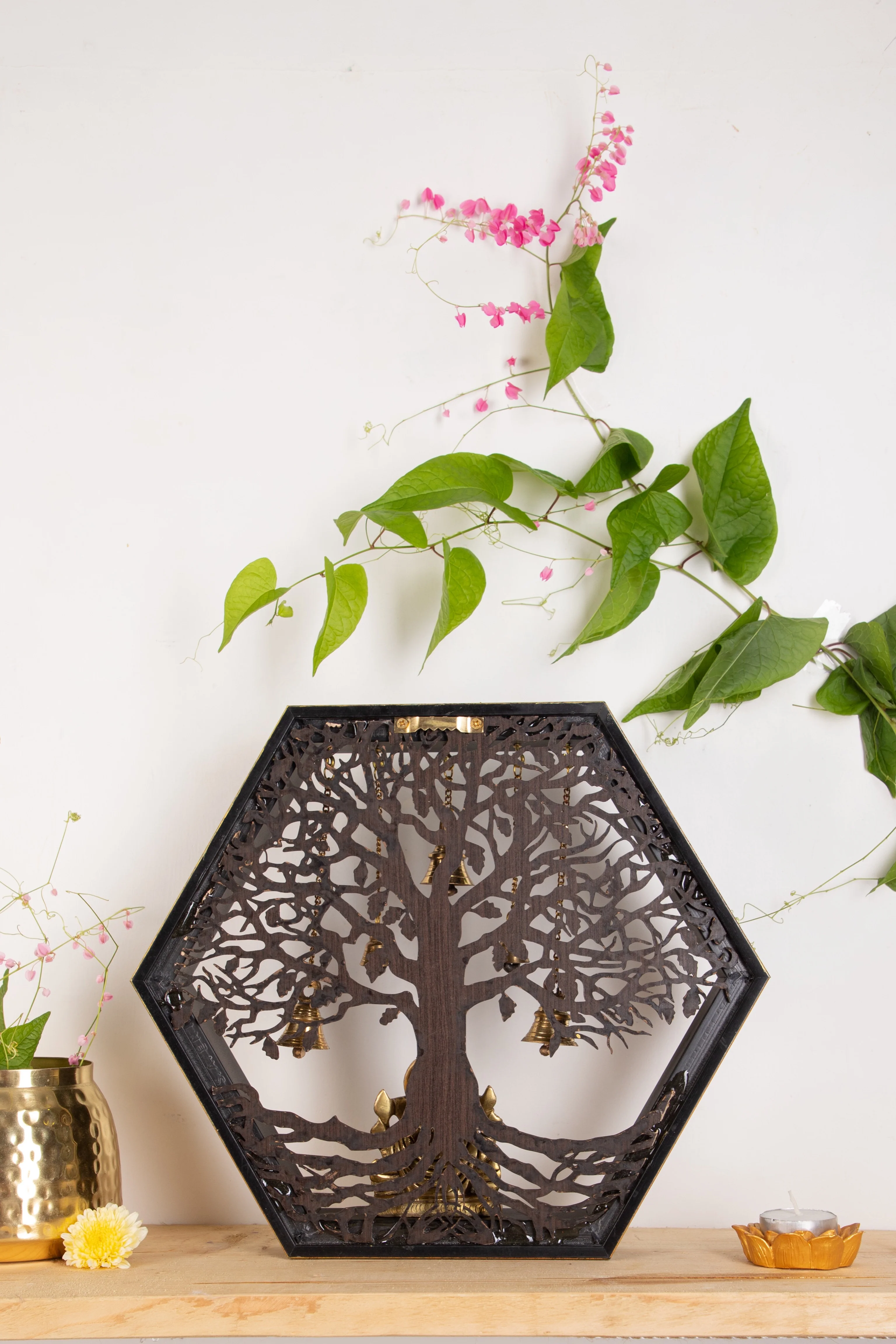 Hexagon brass Ganesha temple- 10 days pre-order. - Image 5