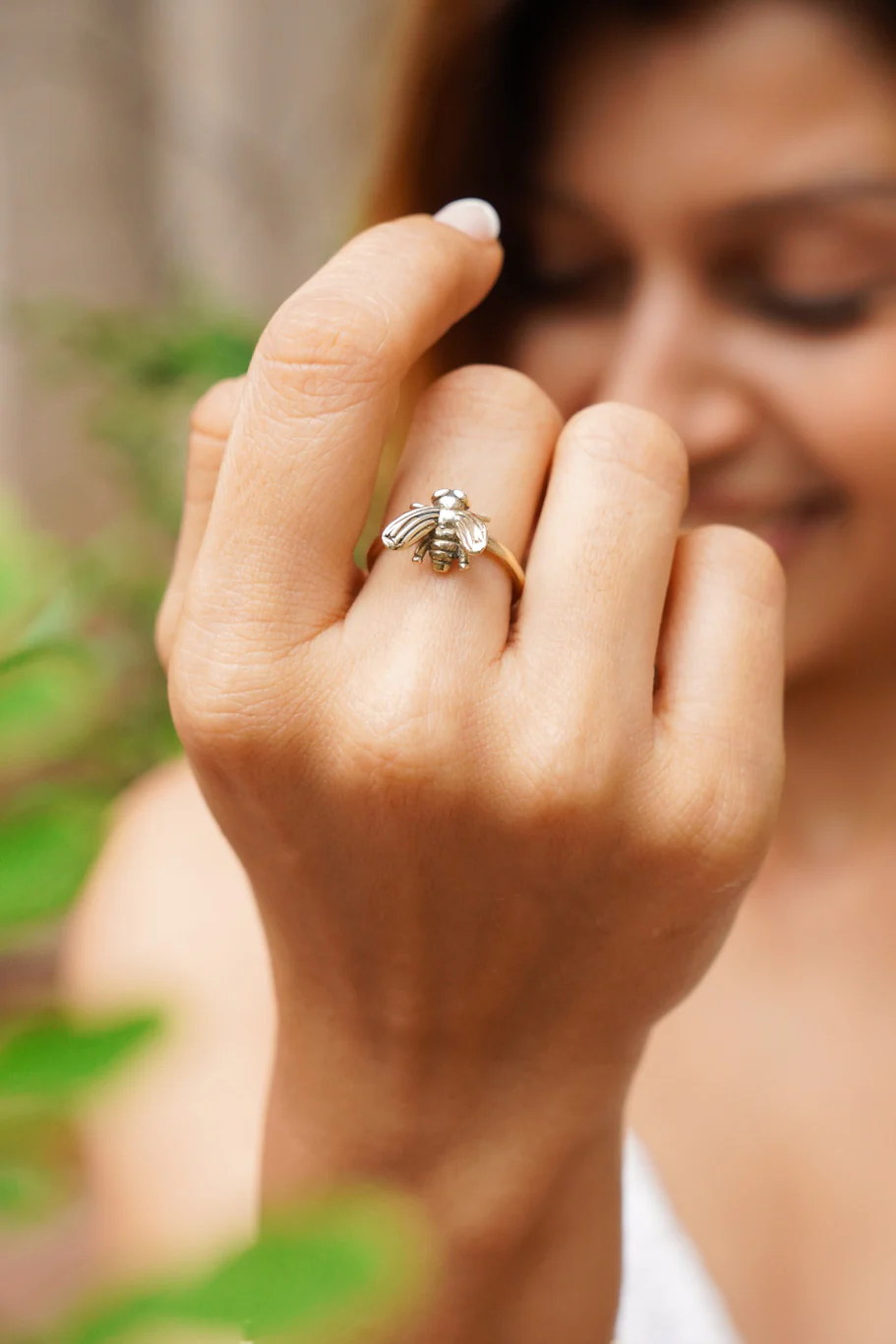 Honey Bee Finger And Toe Brass Ring. Adjustable Size. - Image 7