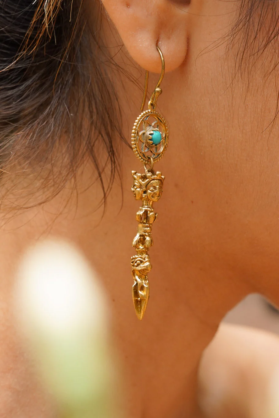 Lama brass earrings - Image 3