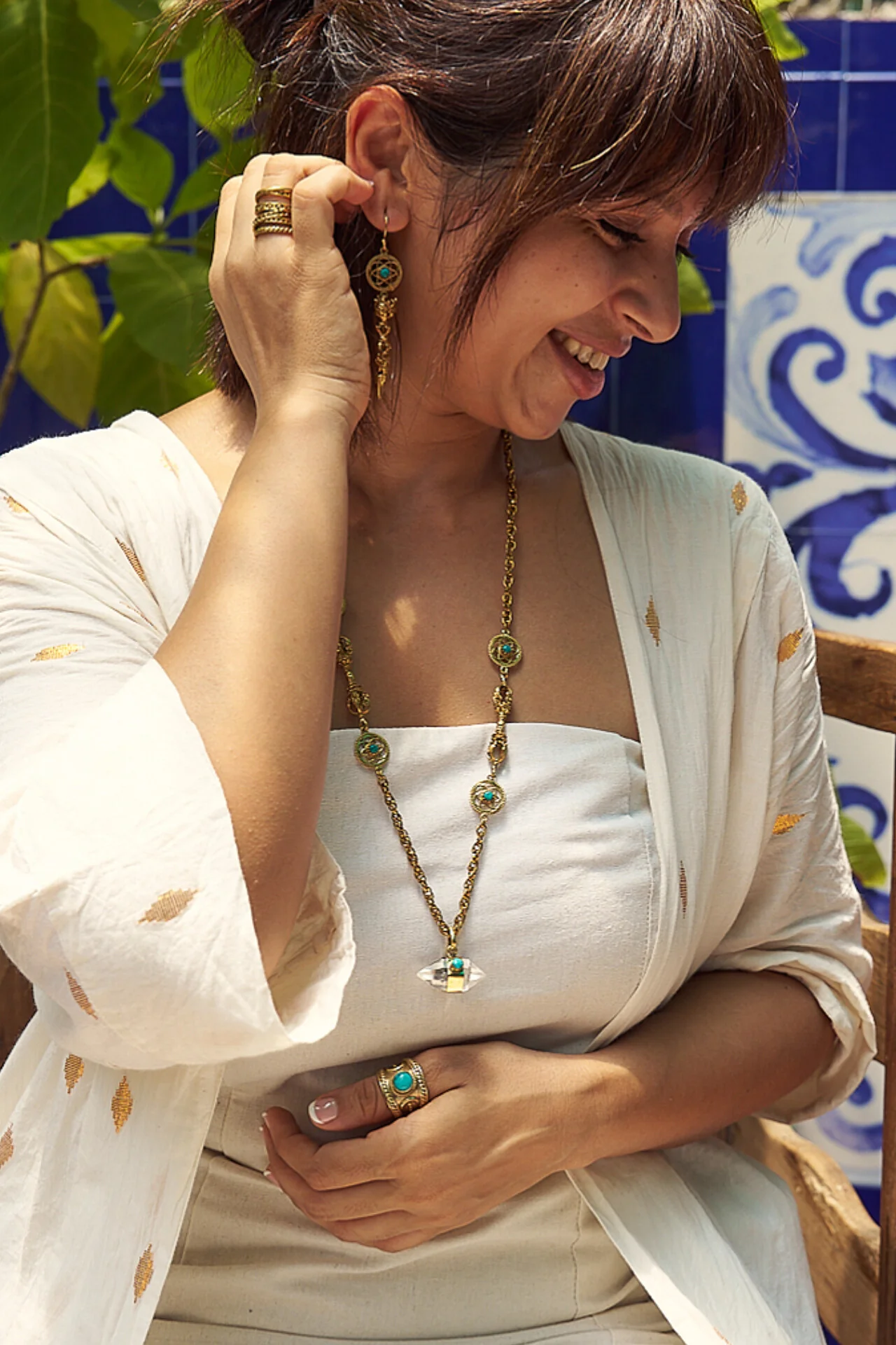 Lama brass earrings - Image 4