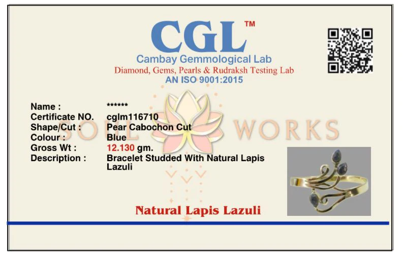 Lapis floral bangle - Image 7