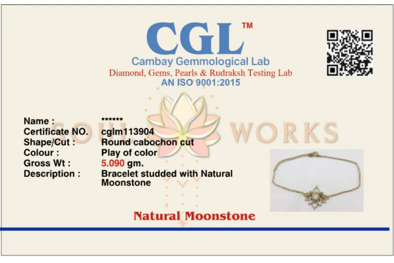 Lotus moonstone anklet - Image 5