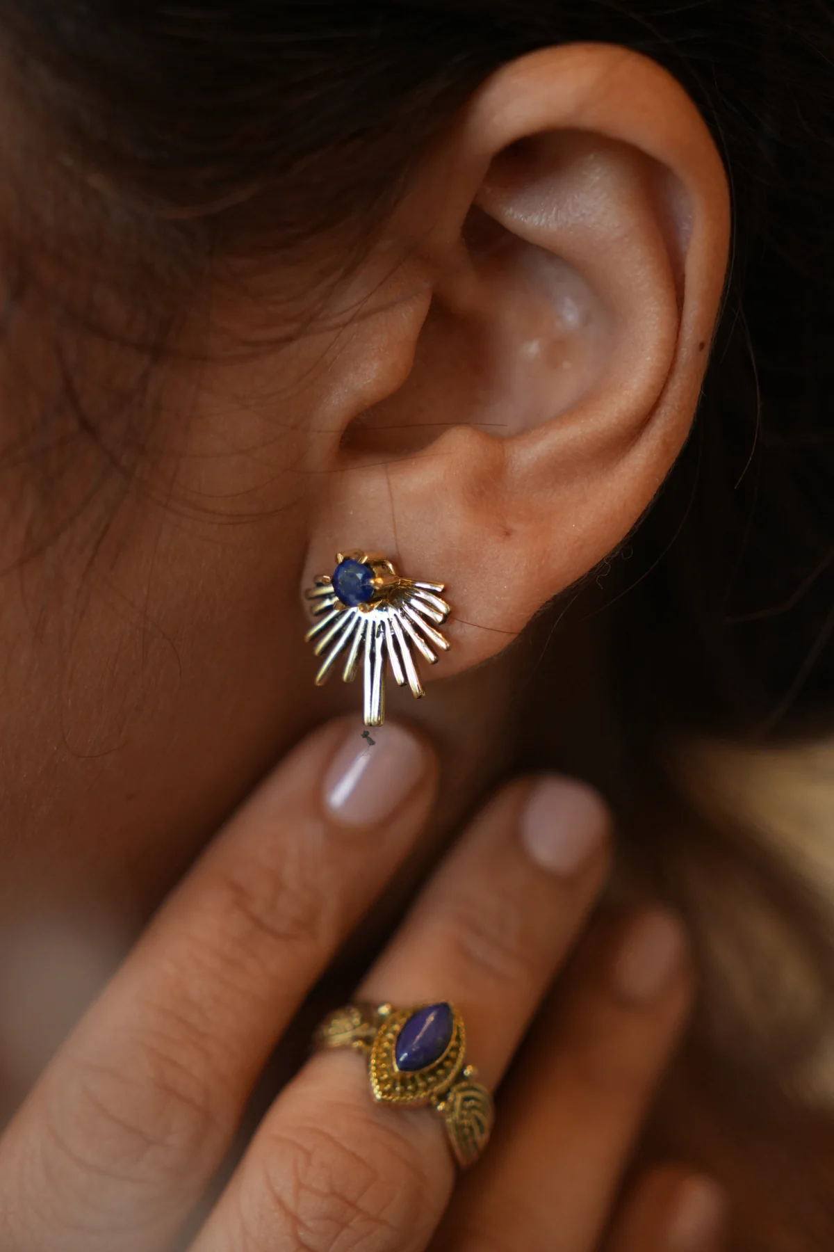 Lapis star studs - Image 3