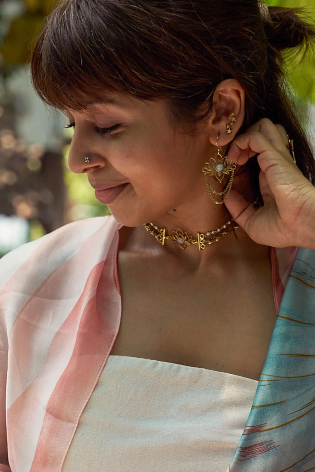 Moonstone lotus choker - Image 3