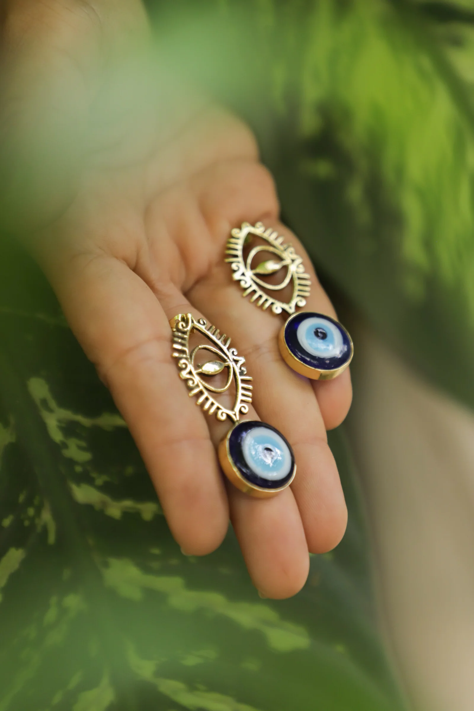 The Divine eye brass earrings - Image 3