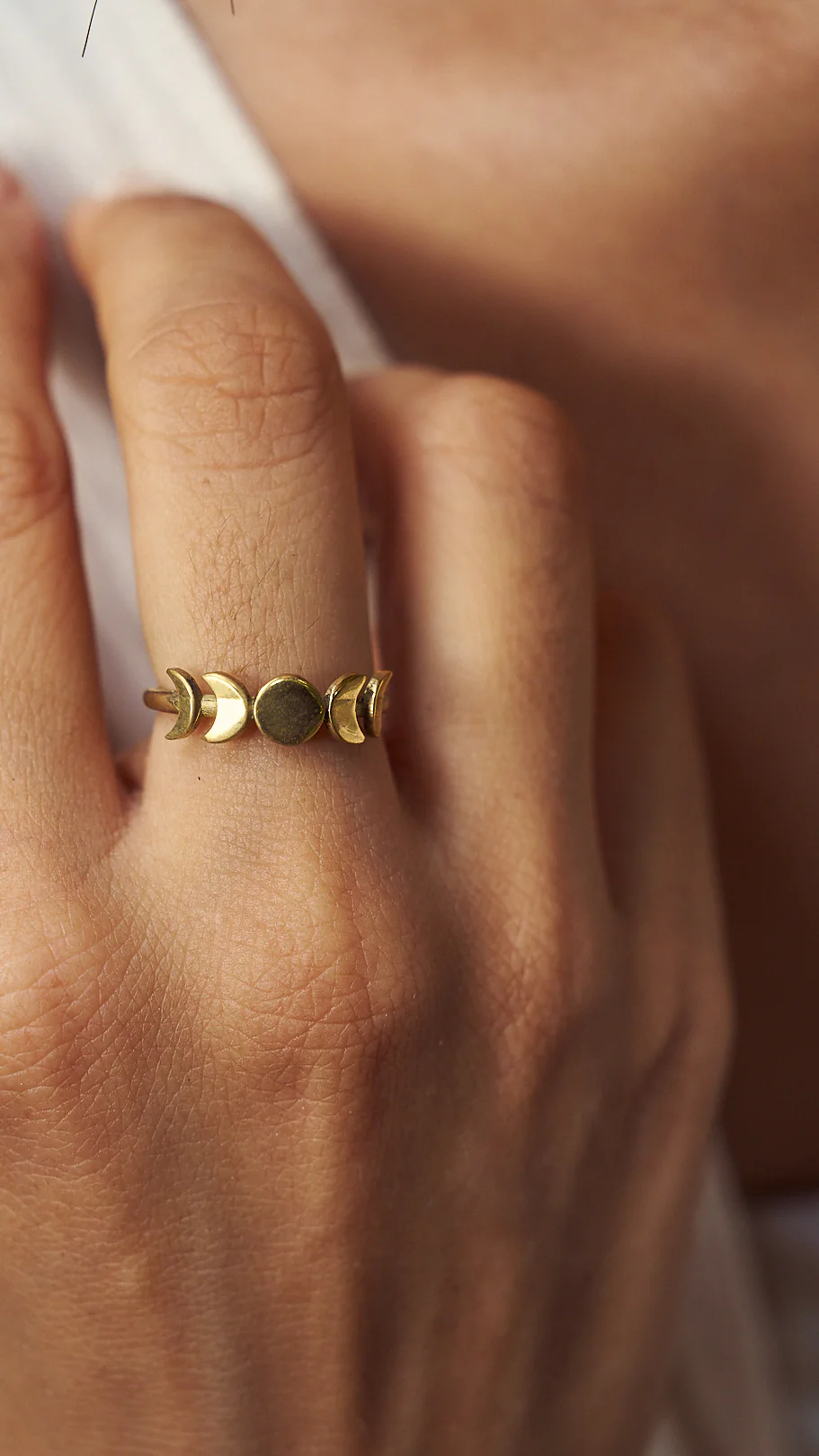 Moon phase brass ring- adjustable- - Image 5