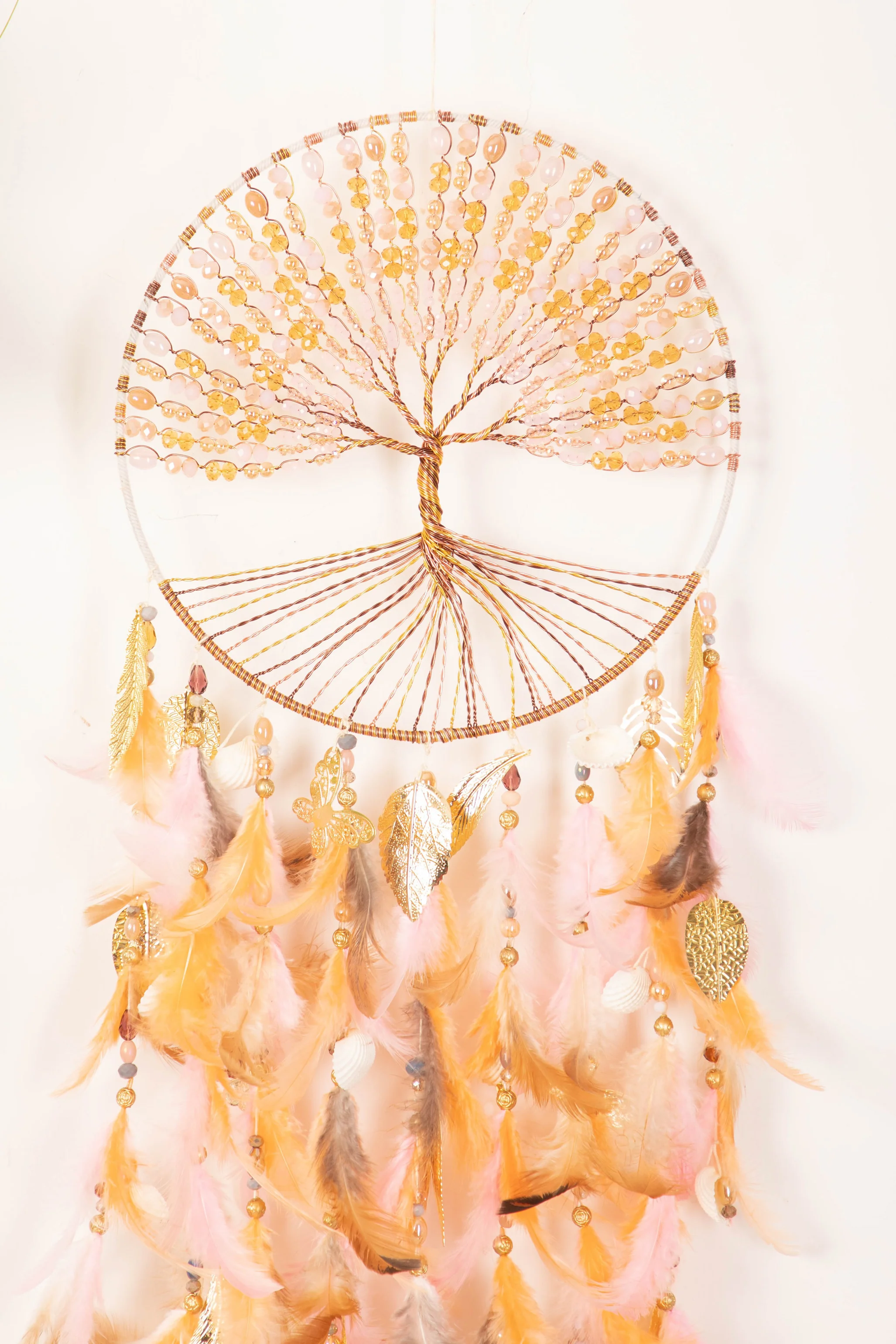 Pink Blossom Tree Of Life Dreamcatcher - Image 3