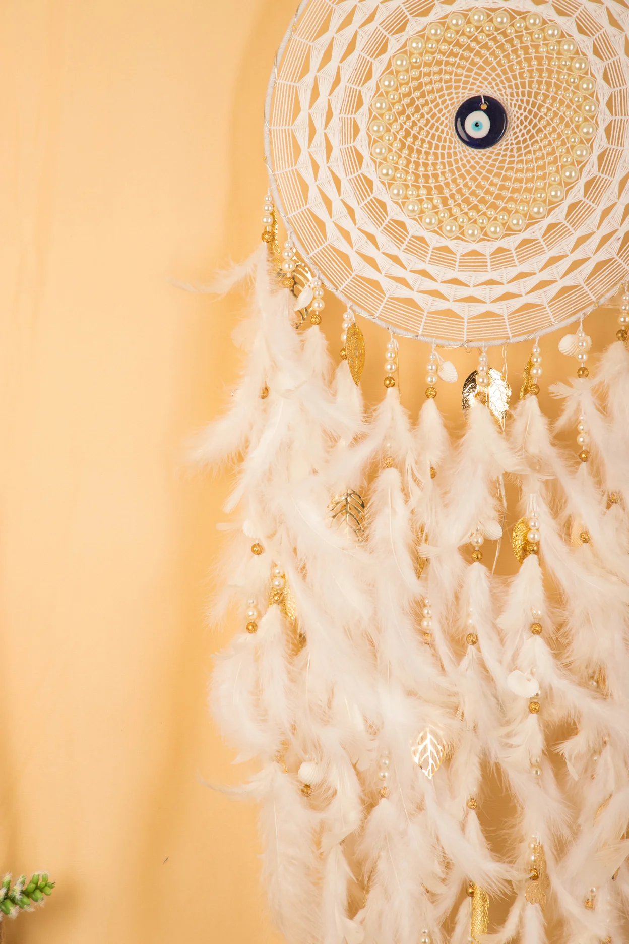 Radiating White Evil Eye Dreamcatcher - Image 4