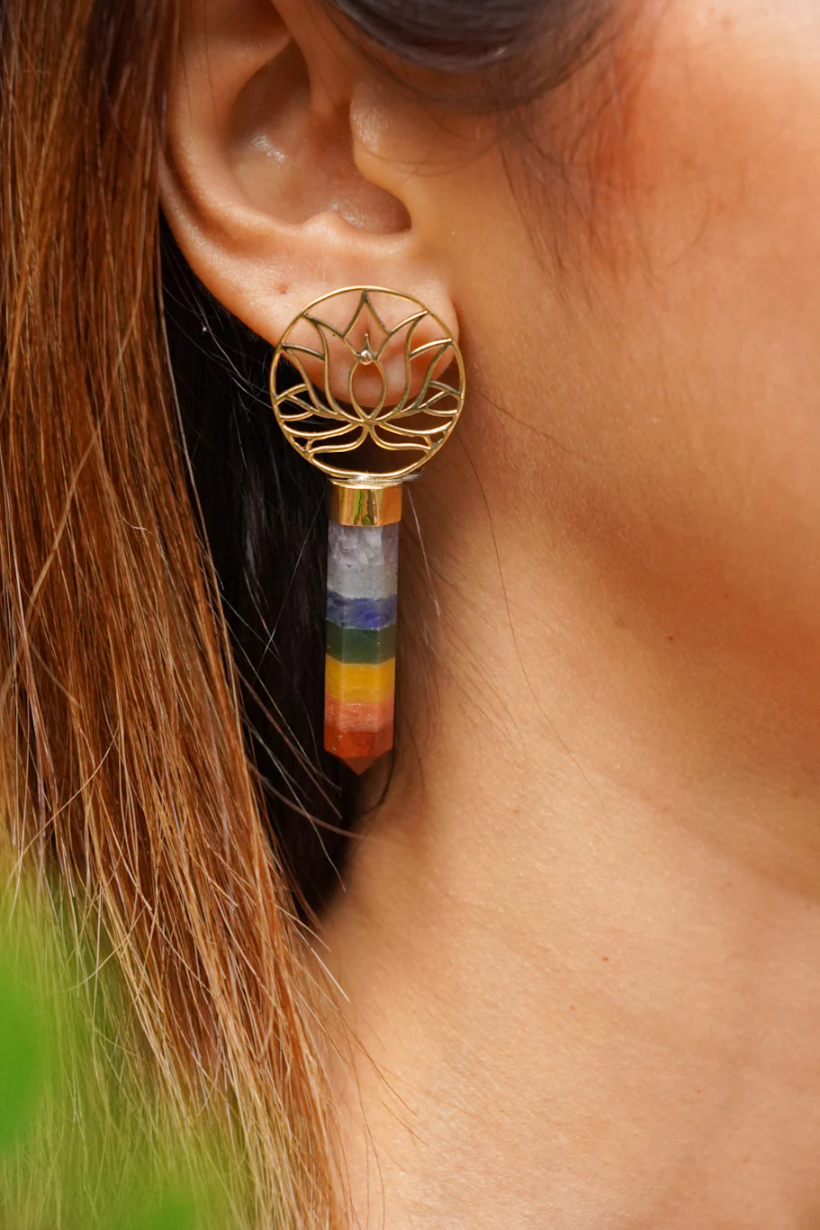Rainbow Crystal brass drops