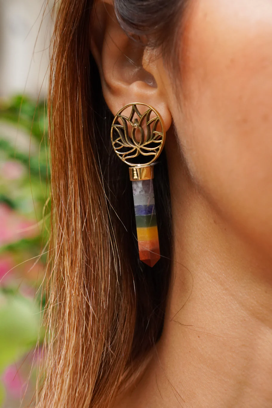 Rainbow Crystal brass drops - Image 3