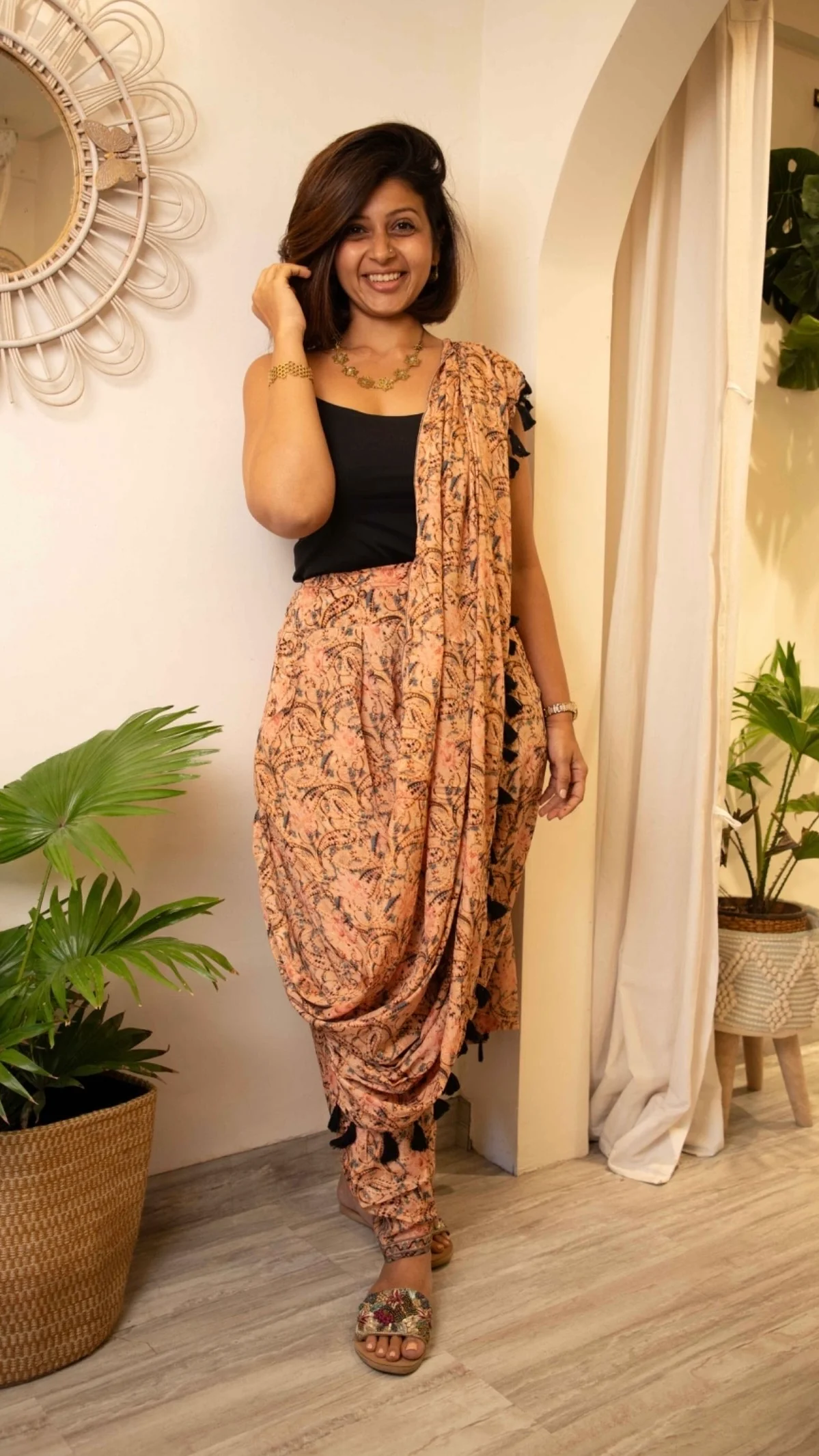 Reeva: pre draped saree dhoti without blouse - Image 4