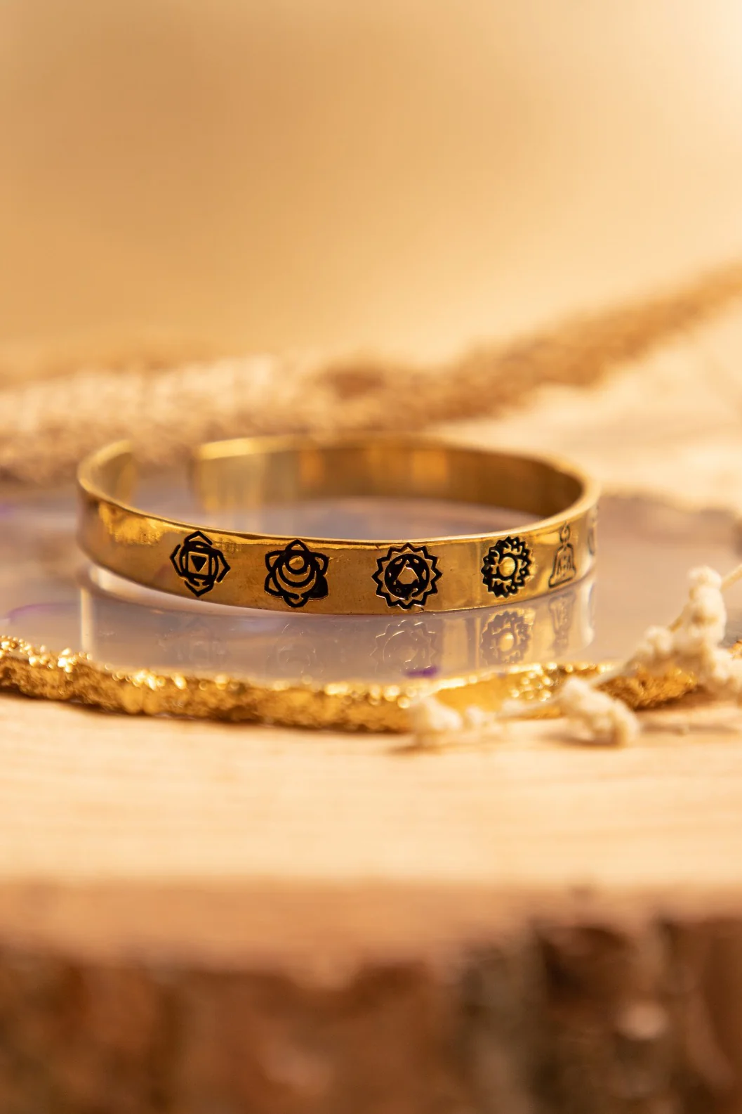 Seven Chakra Brass Bangle - Image 4
