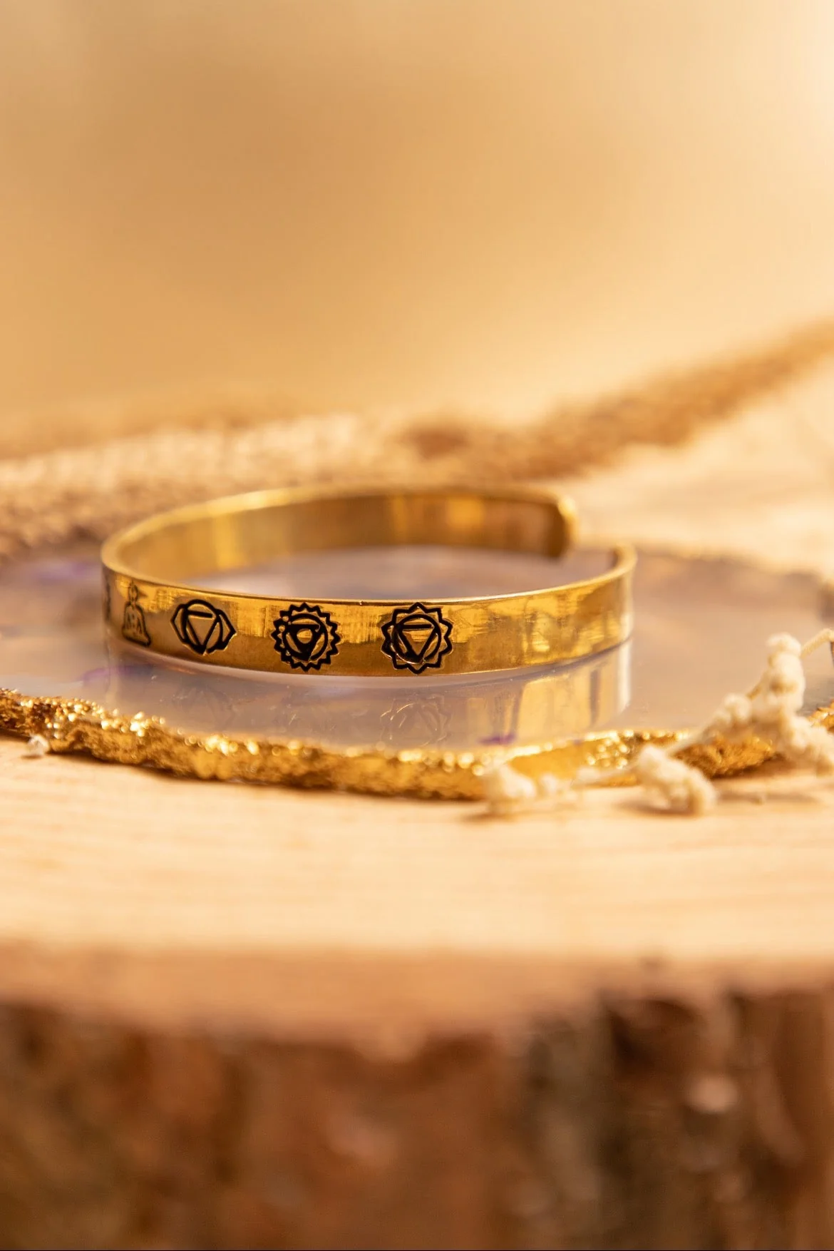 Seven Chakra Brass Bangle men’s collection - Image 4