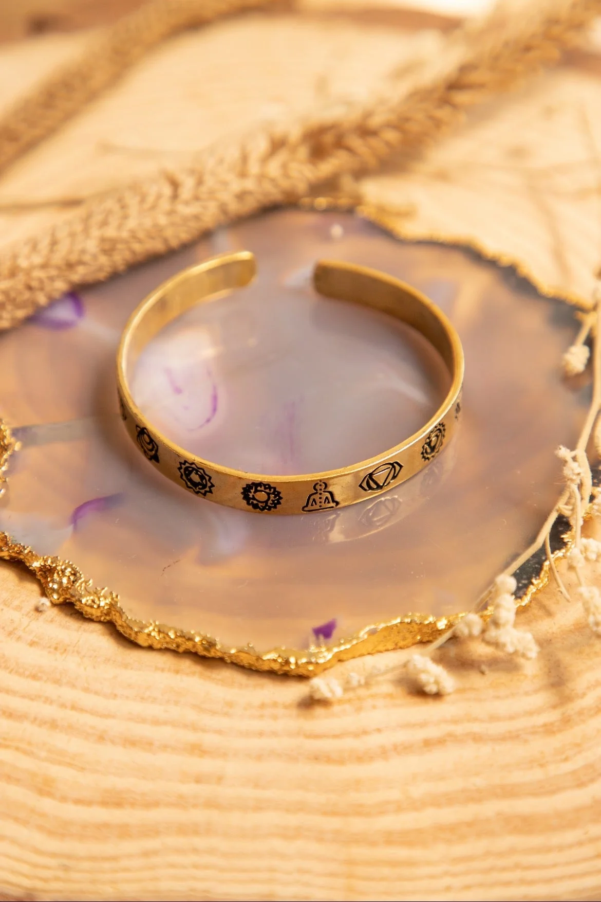 Seven Chakra Brass Bangle men’s collection - Image 5