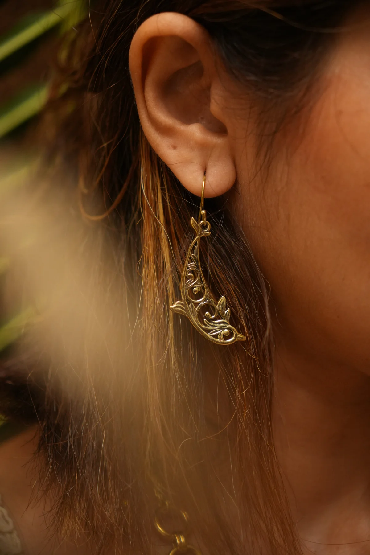 Floral Dolphin earrings - Image 2