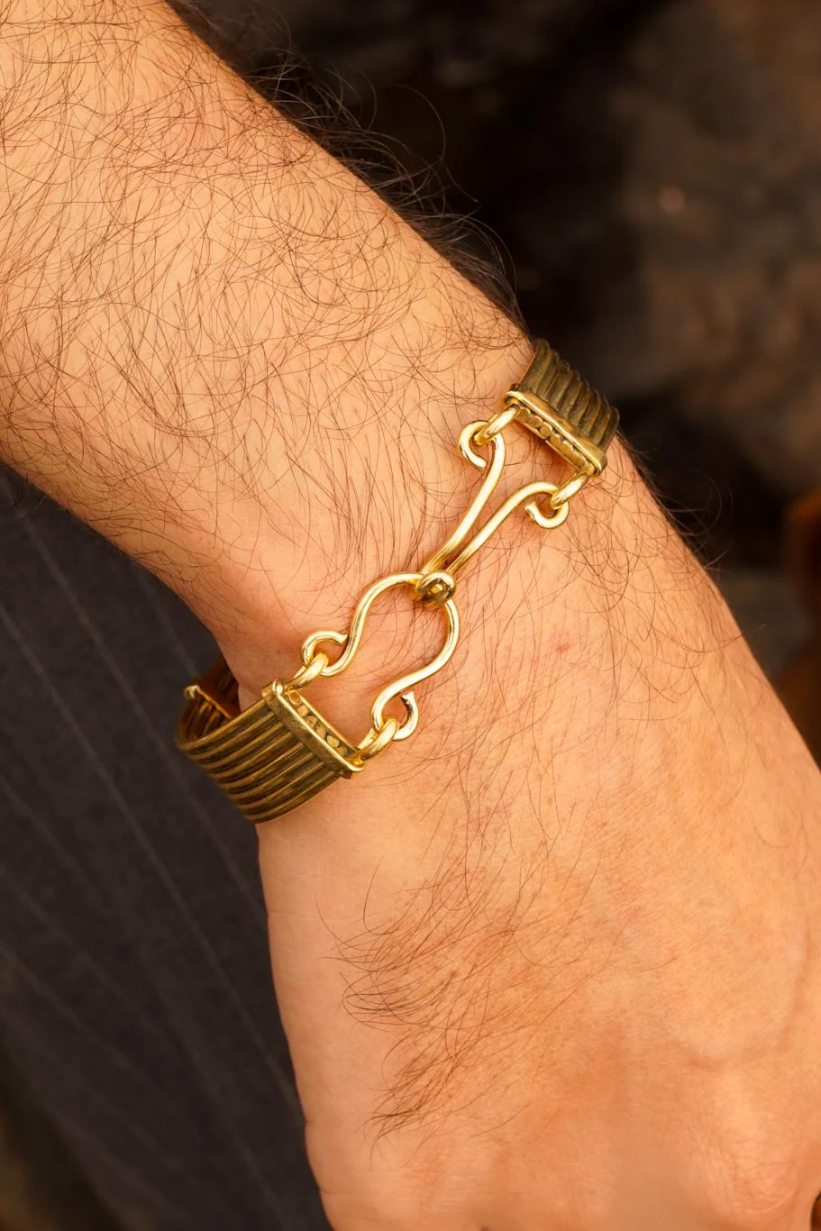 Stackable brass kadha men’s collection - Image 3