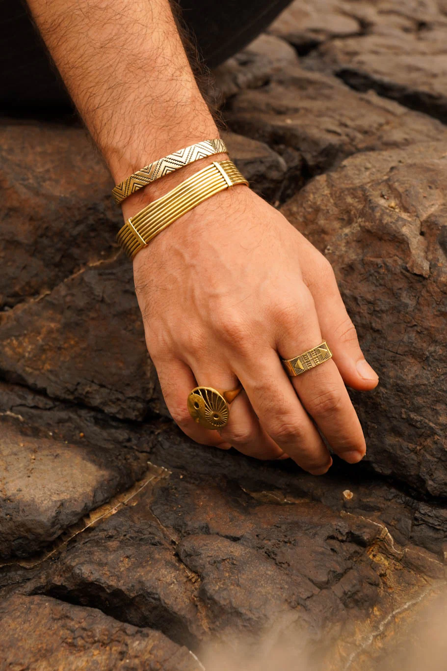 Stackable brass kadha men’s collection - Image 5