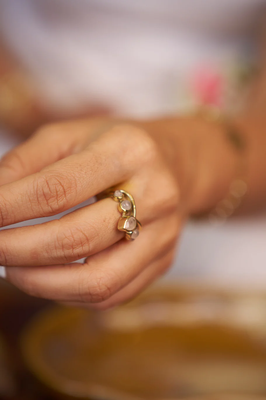Moonstone vanki ring Adjustable Size 5-8 - Image 3