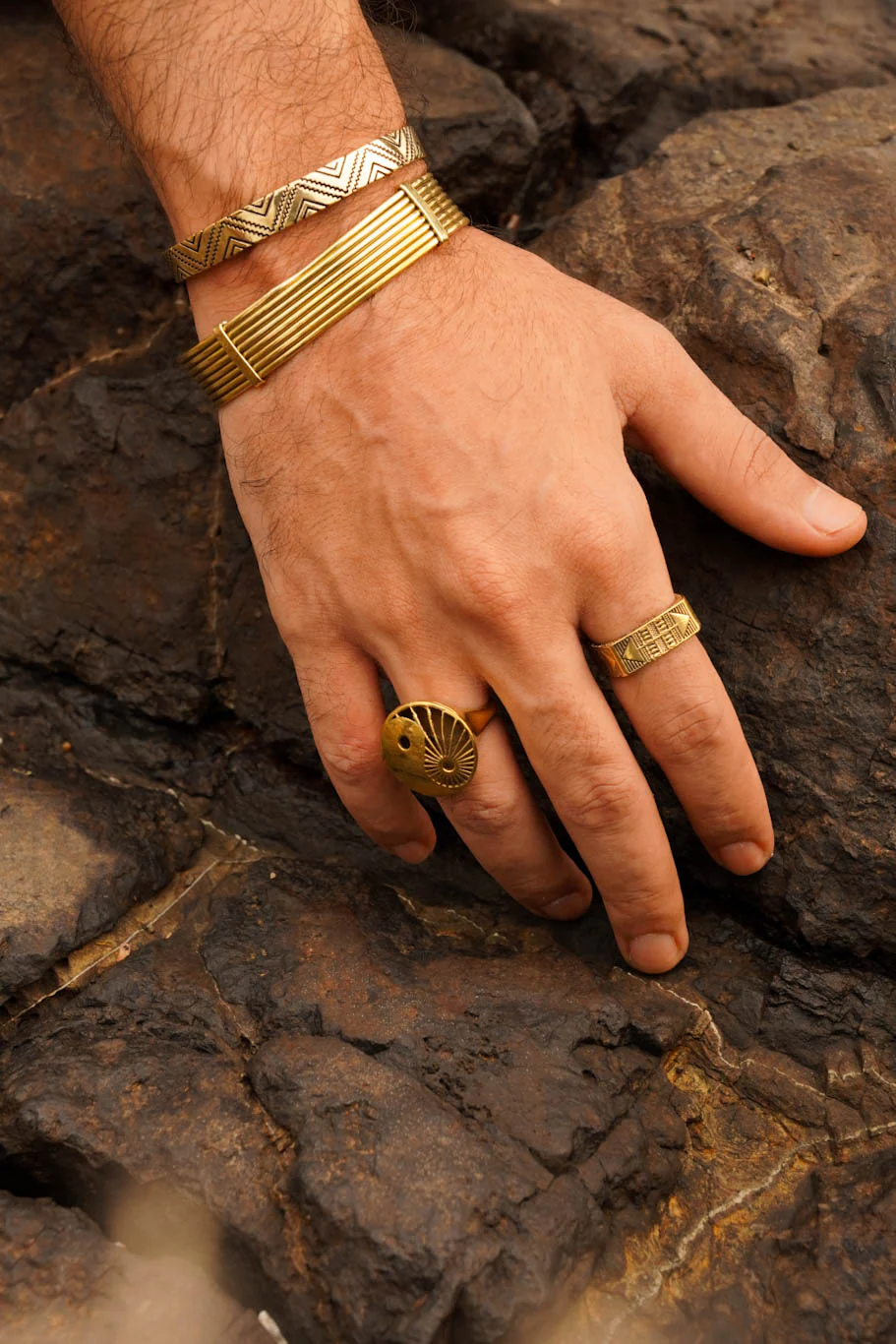 Yin Yang brass ring- men’s jewellery - Image 4